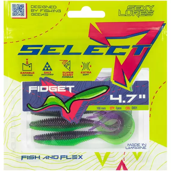 Силікон Select Fidget 4.7" SV21 (5 шт / уп), Длина силикона: 4.7" (11.9 см), Расцветка силикона: SV21, фото , изображение 2